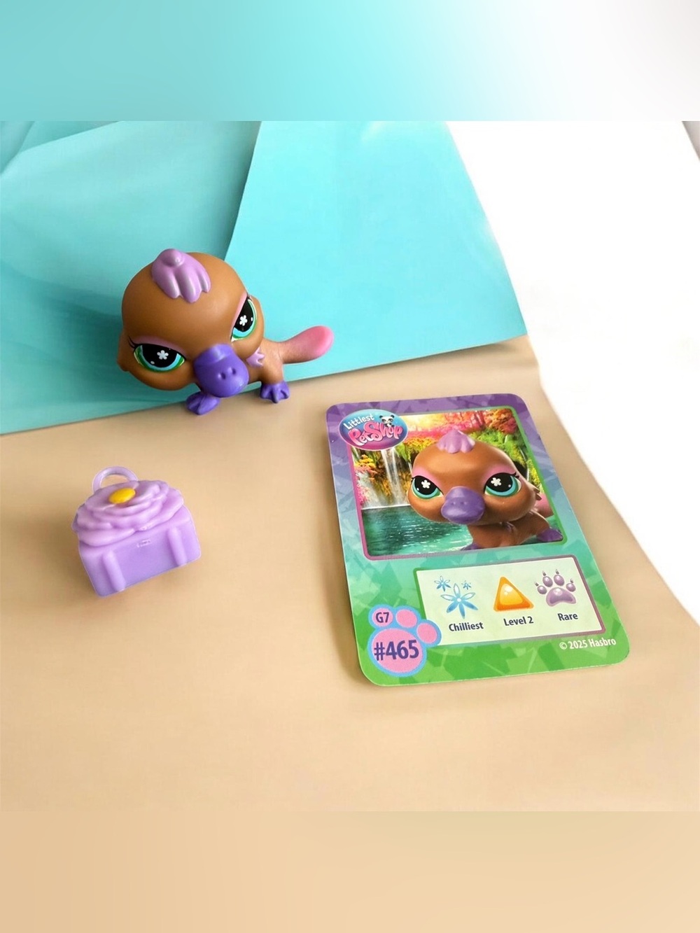 Littlest Pet Shop PLATYPUS G7 #465 Series 5 - Accessory & Trading Card
